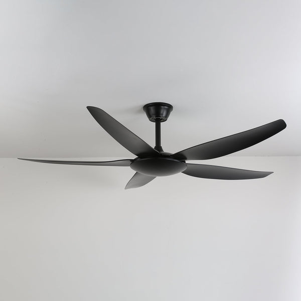 modern matte black abs led ceiling fan