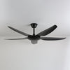 modern matte black abs led ceiling fan