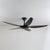 modern matte black abs led ceiling fan