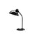 modern matte black carbon steel curved table lamp