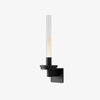 modern matte black glass stem rechargeable wall sconce