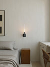 modern matte black glass stem rechargeable wall sconce