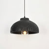 modern matte black resin wave pendant light