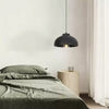 modern matte black resin wave pendant light