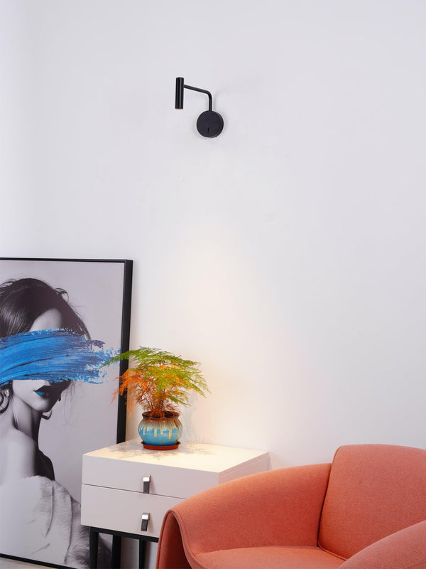 modern metal disc led wall sconce