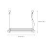 modern metallic aluminum clear acrylic tube pendant light