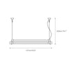 modern metallic aluminum clear acrylic tube pendant light