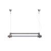 modern metallic aluminum clear acrylic tube pendant light