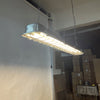 modern metallic cage clear glass pendant light