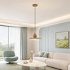 modern natural oak travertine disc pendant light