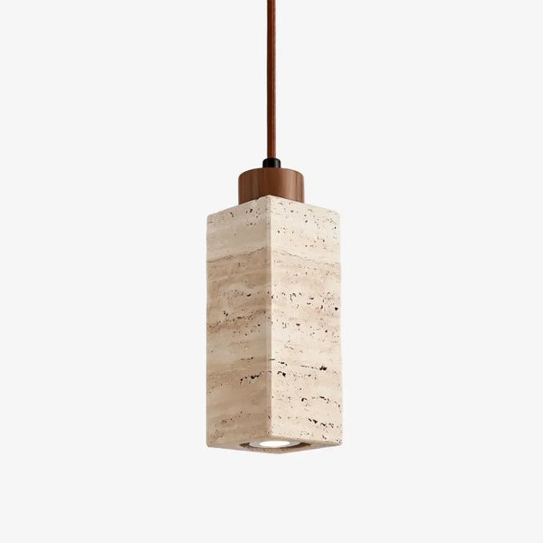 modern natural travertine stone mini pendant light for bedside