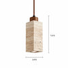 modern natural travertine stone mini pendant light for bedside