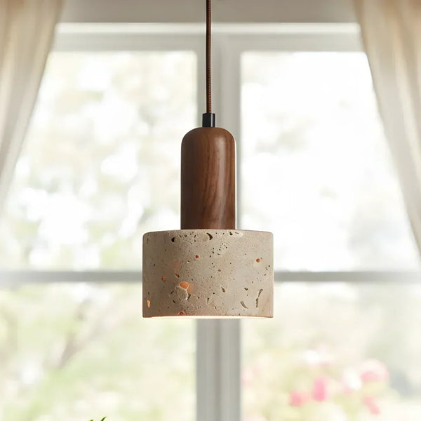modern natural travertine stone pendant light