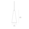 modern off white iron conical pendant light