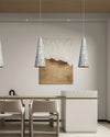 modern off white iron conical pendant light
