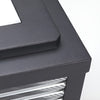 Square Ribbed Glass Outdoor Pier Mount Post Light