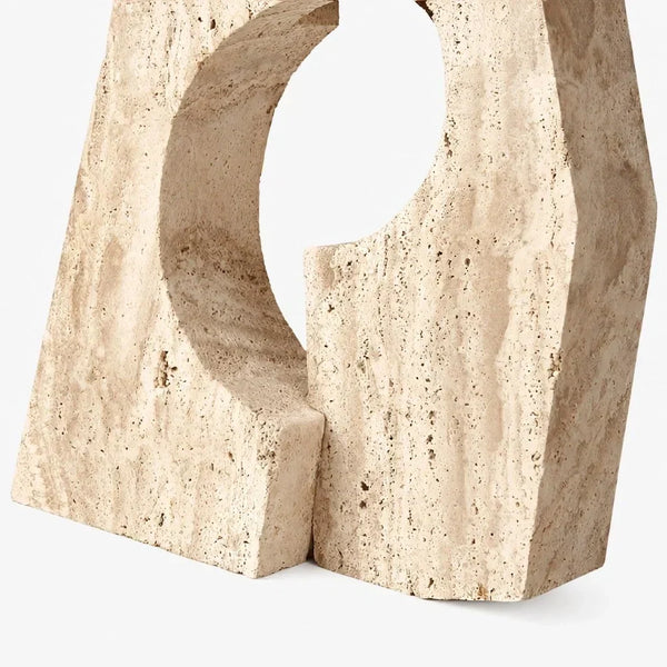 modern pleated travertine fabric table lamp
