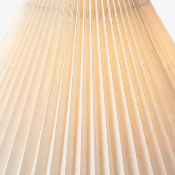 modern pleated travertine fabric table lamp