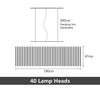 modern polished metal dna helix led chandelier
