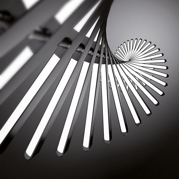 modern polished metal dna helix led chandelier