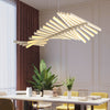 modern polished metal dna helix led chandelier