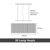 modern polished metal dna helix led chandelier