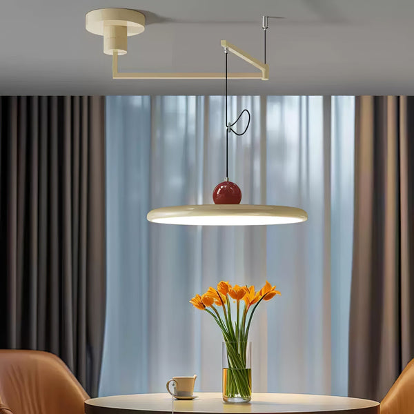 modern red green acrylic disk led pendant light