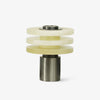 modern silver alabaster tiered obelisk table lamp