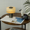 modern silver alabaster tiered obelisk table lamp