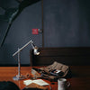 modern silver aluminum adjustable table lamp