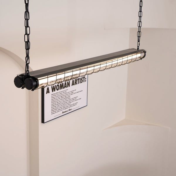 modern silver metal acrylic linear pendant light