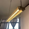 modern silver metal acrylic linear pendant light