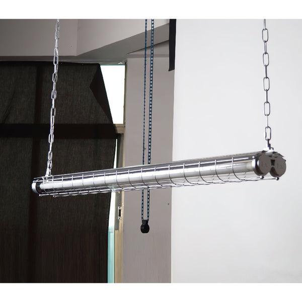 modern silver metal acrylic linear pendant light