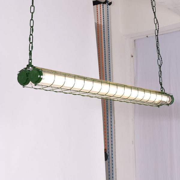 modern silver metal acrylic linear pendant light