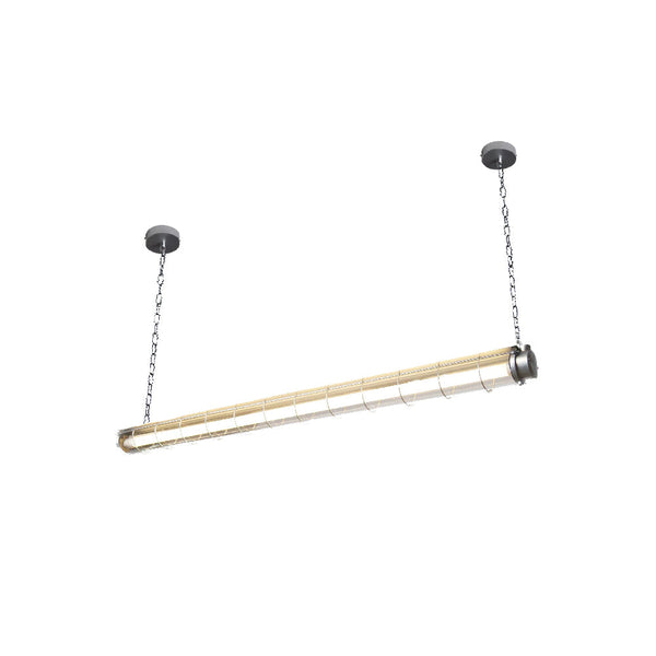 modern silver metal acrylic linear pendant light