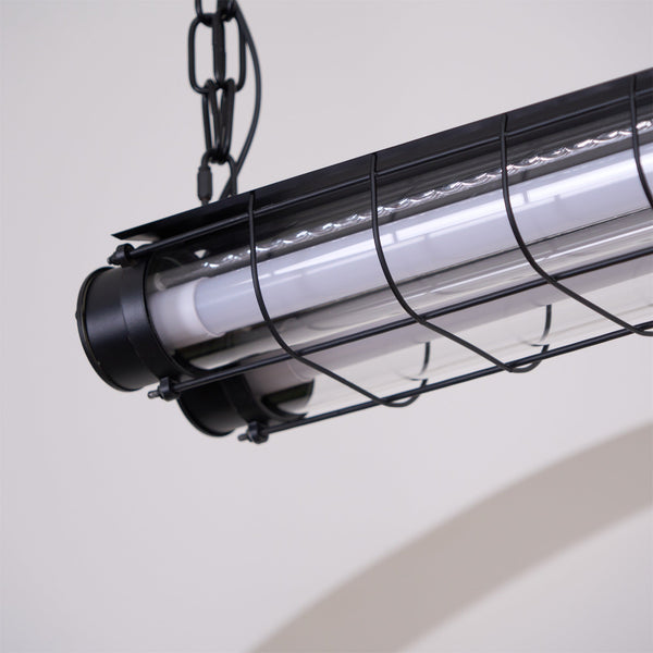 modern silver metal acrylic linear pendant light