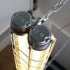 modern silver metal acrylic linear pendant light