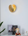 modern steel disc wall lamp with integrated led