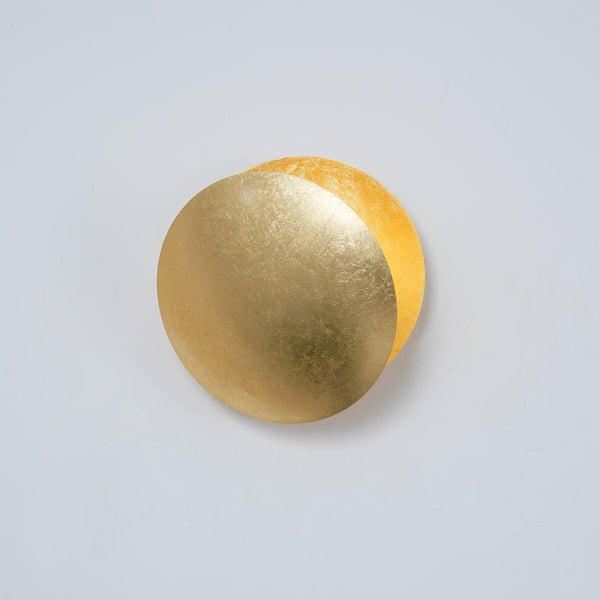 modern steel disc wall lamp with integrated led