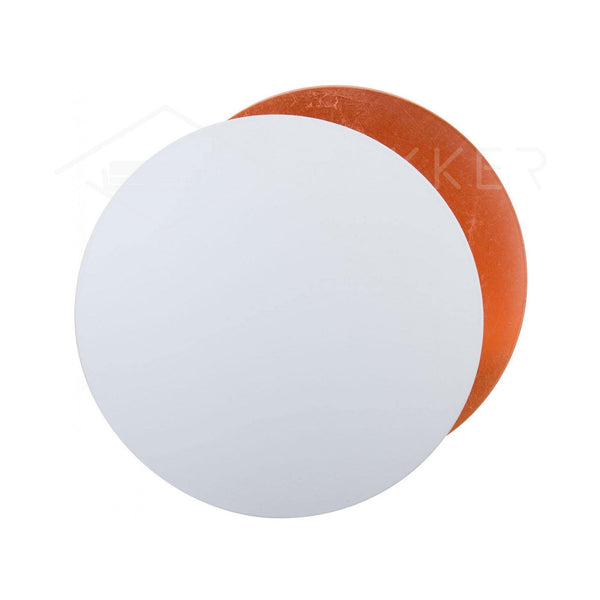 modern steel disc wall lamp with integrated led