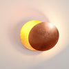 modern steel disc wall lamp with integrated led