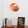modern steel disc wall lamp with integrated led