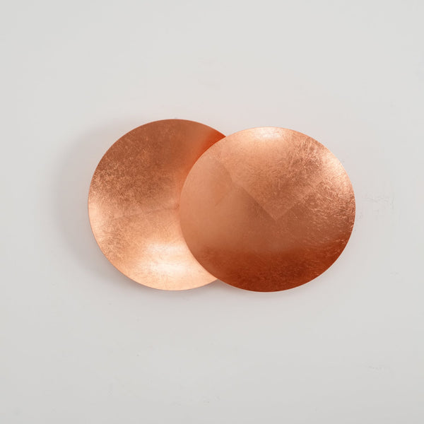 modern steel disc wall lamp with integrated led