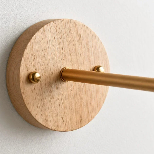 modern travertine disc wall sconce black gold