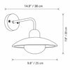 modern travertine disc wall sconce black gold