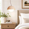 modern travertine dome pendant lamp