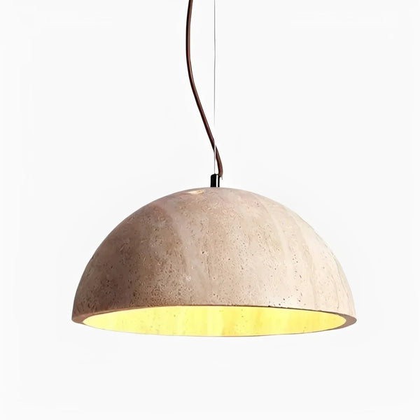 modern travertine dome pendant lamp