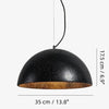 modern travertine dome pendant lamp