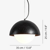 modern travertine dome pendant lamp