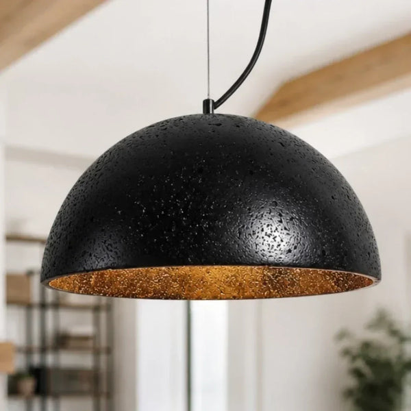 modern travertine dome pendant lamp